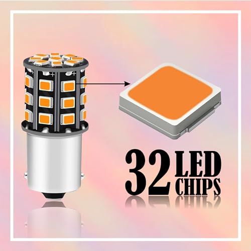 Image of OBEROI'S TRADERS Super Bright Universal 360 Reflecting LED Indicator Bulbs Set of 4 Indicator Light For Bikes And Cars (Cross Pin) Orange