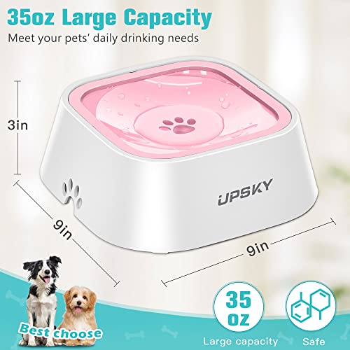 Image of UPSKY 35oz No-Spill Pet Water Bowl, Slow Water Feeder for Dogs and Cats