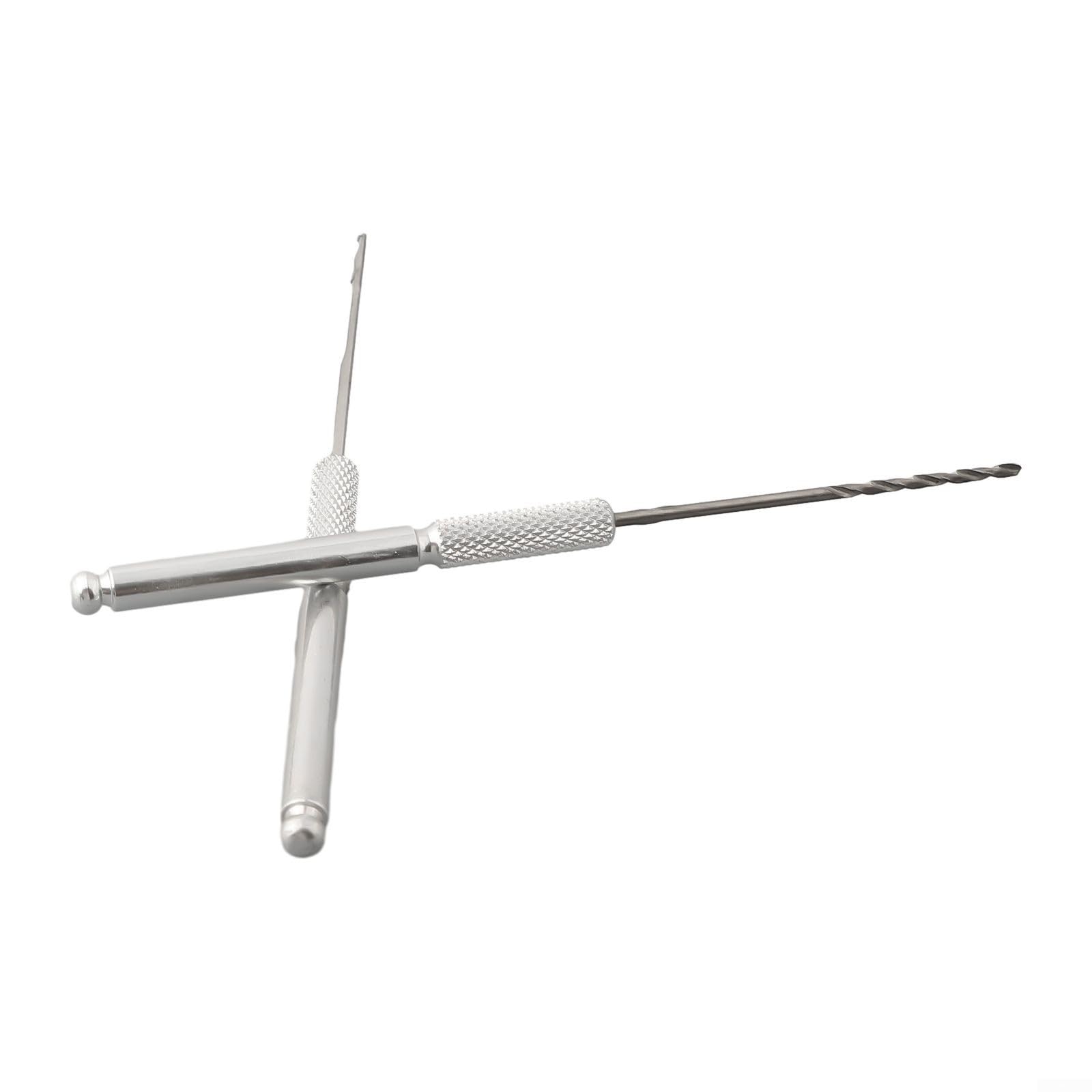 Juego de 2 agujas de cebo de pesca de acero inoxidable, kit de herramientas de taladro Boilie para pesca gruesa de carpas