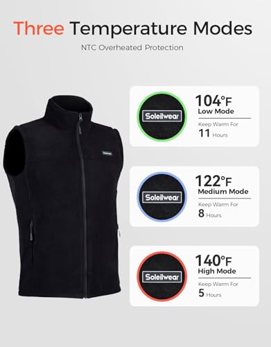 Heated Vest Women, Fleece Vest with 12000mAh Battery Pack, Rechargeable Heated Jacket Indoor Outdoor Hunt Camping3