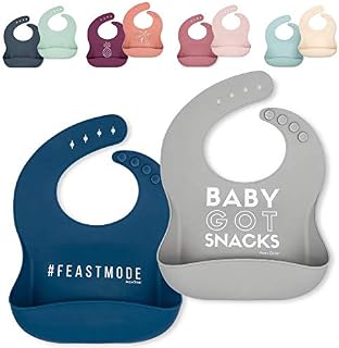 Ava + Oliver Silicone Bib Set - Waterproof Bibs Made with BPA Free