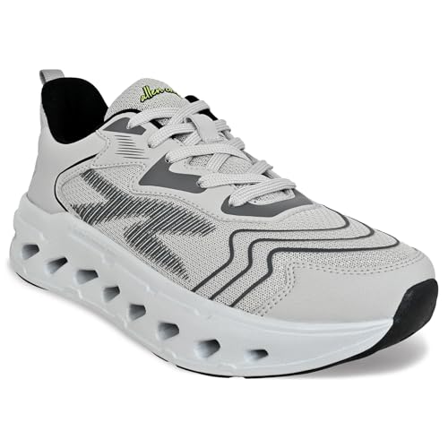 Image of Allen Cooper Training,Men's Lightweight Running Shoes | Breathable Mesh Sneakers with Cushion Comfort & Anti-Slip Sole | Walking, Gym, Training & Daily Wear Sports Shoes(651|TurboBoost|Color Options- Black,Olive,Green,Blue /Size-6,7,8,9,10)