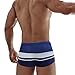 UXH Sexy Swimming Trunks Men's Boxer Swim Shorts Strips Surfing Bathing (Navy Blue,Large)