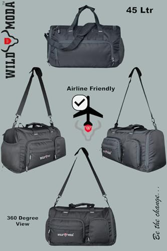 Image of FlexForce 45L All-in-One Duffel Bag, Gym Bag, Rucksack, Travel Bag, Sports Bag (Grey)