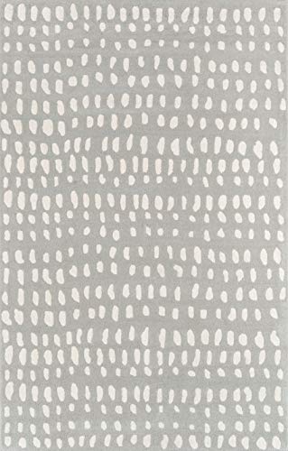 Novogratz By Momeni Delmar Boho Dots Wool Area Rug, 5'0" X 8'0", Grey #TOP25