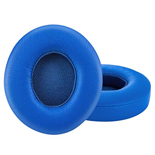 HZTCAM Almohadillas profesionales de repuesto para auriculares inalámbricos Beats Solo 2 y Solo 3, piel de proteína suave, espuma viscoelástica de aislamiento de ruido, cinta adhesiva fuerte,