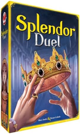 Splendor-Duel - French and English Version - Board Game for Adults and Family - Strategy Game - Ages 10+ - 2-Players-Average Playtime 30 Minutes- Made by Space Cowboys SCSPL2P01FREN