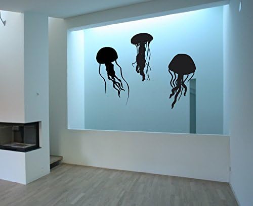 CreativeWallDecal Vinilo adhesivo para pared Dormitorio medusas Deep Sea Fish Octopus Regalo Baño R1656