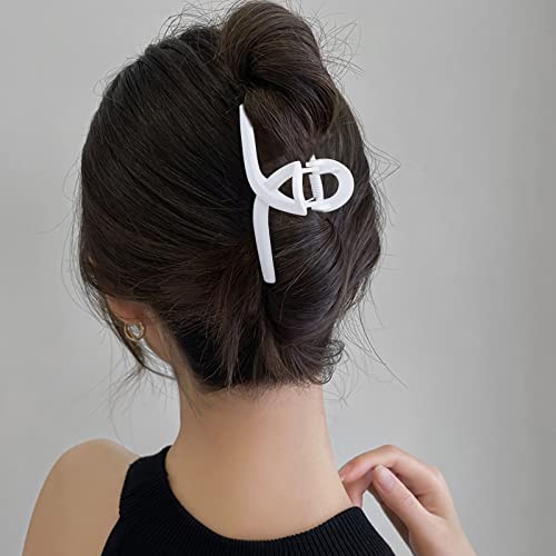 Yission 5Pcs White Hair Clips For Women Hair Claw Clips For Thin Thick Hair Butterfly Square Hair Clip White Hair Accessories For Women Girls #TOP2