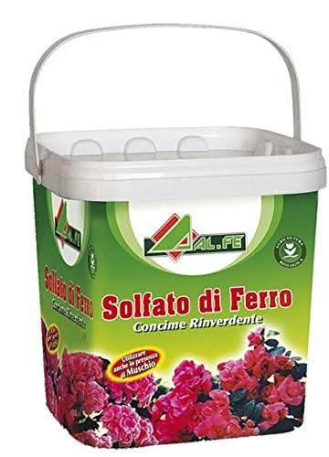 5 kg di concime prato, fiori e piante con solfato di ferro 30% - azione anti-muschio garantito al 100%, ottimo per giardino, orto e tappeto erboso