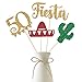 Fiesta 50th Centerpiece Sticks,Happy 50th Birthday Anniversary Decorations,Taco Bout Fifty Sign/Mexican 50th Birthday Party Decorations 12 Pieces Gold Green Red
