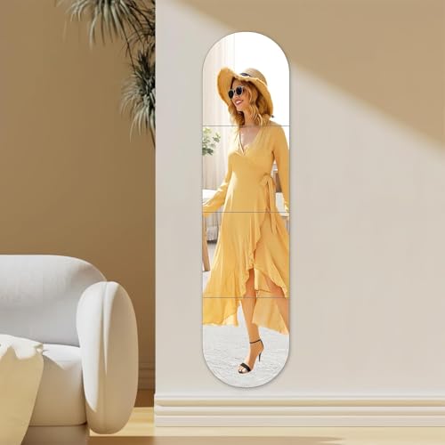 Arimsoa Miroir Mural Adhésif 4 Pièces 30 x 30 cm, Autocollants Miroirs Décoratifs Sûrs et Incassables en Acrylique, Miroir Autocollant Idéal pour...