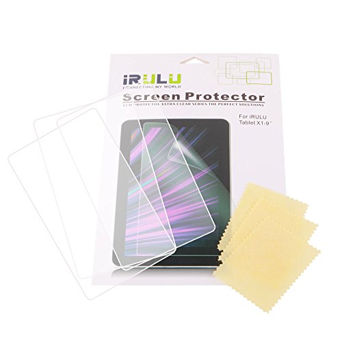iRULU 3 Packs High Definition Clear Screen Protector with One Year Warranty for iRULU 10.1 Inch Tablet
