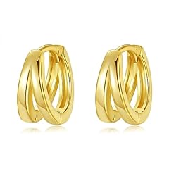 Double Hoops Gold Glossy