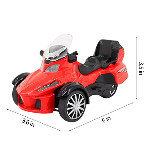 Vimoisa Kids Toys Car Pull Back Vehicles Music Lighting 1:16 Die Cast Racing Mini Motorcycle