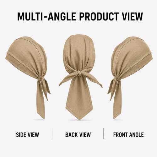 Image of GG BAI Cottrise Sikh Religious Patka Headwear Sweat Wicking Doo Rag Cooling Dew Rag Helmet Liner Hat Large Motorcycle Head Wrap Bandana Skull Caps for Men and Women