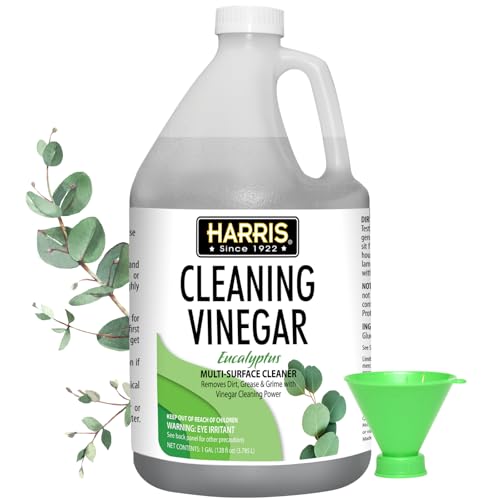 HARRIS Cleaning Vinegar All Purpose Household Surface Cleaner, 128oz (Eucalyptus) with Easy Pour...