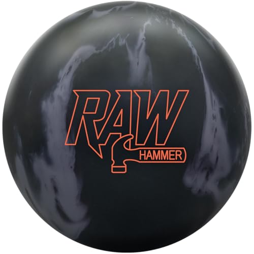 Hammer Raw Bowling Ball (Black/Grey, 15lbs)