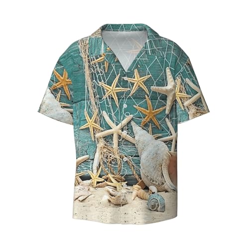 Chemise boutonnée homme élégante à imprimé marin et finitions haut de gamme
