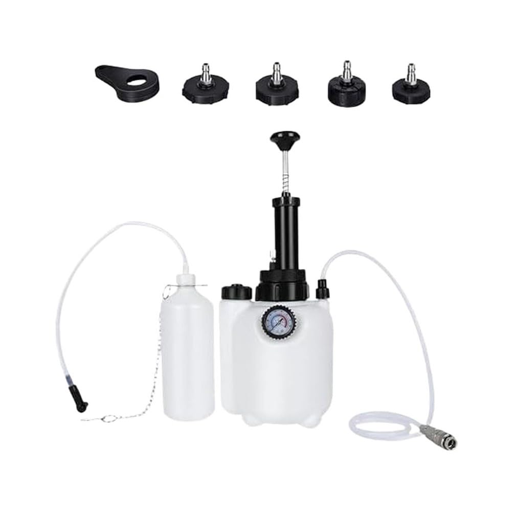 Set di spurgo per freni ad aria compressa da 3 l, con 4 adattatori per auto