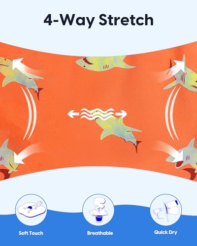 Image of maamgic Boys Swim Trunks with Compression Liner Quick Dry Swim Shorts Anti-Chafe Boy Bathing Suit