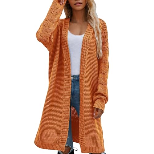 Heevina Cardigan Sweaters for Women Open Front Knit Knitted Long