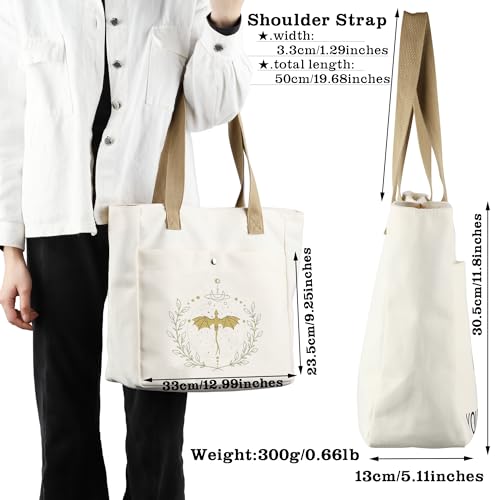 Bolso tote grande para amantes de libros CMNIM Dragon miniatura 2