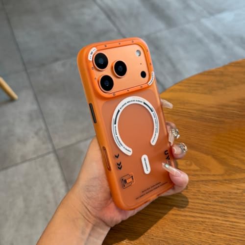 Coque antichoc iPhone 13 Pro Max translucide orange à finition mate premium