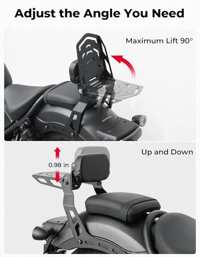 KEMIMOTO Sissy Bar with Folding Luggage Rack