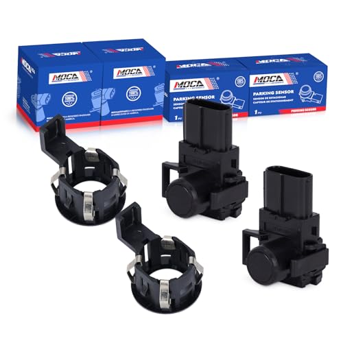 MOCA 2X Reverse Backup Parking Assist Sensor & 2X Parking Sensor Retainer Holder Replace Fit For Lexus 2010-2013 GX460, 2010-2012 RX350, 2010-2012 RX450h, For Toyota 2011-2017 Sienna Front or Rear
