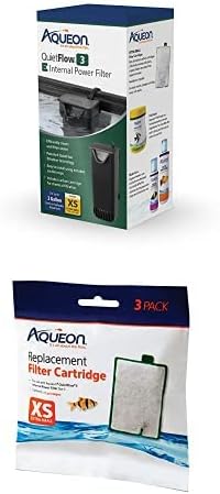 Aqueon QuietFlow E - Filtro de alimentación interno, extra pequeño, paquete de 3 galones