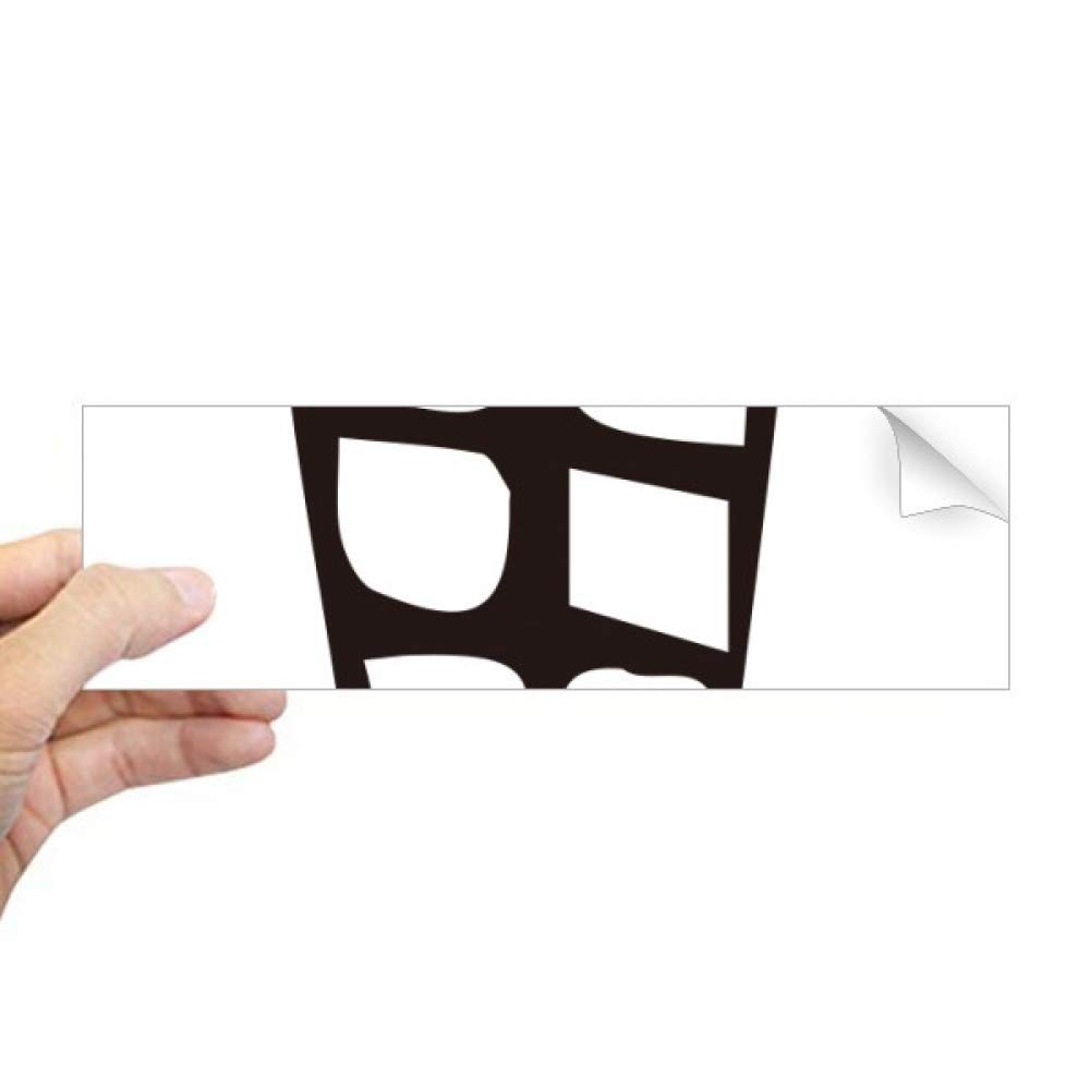 Autocollant pour fenêtre Tian rectangle noir et blanc pour décoration pare-chocs voiture
