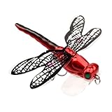 Generisch Libellen Angelköder Realistischer – Multipurpose Kunstköder Libellenform mit Haken, Fliegenfischen, Köder doppelt, umrandete Flügel Libellenköder | Outdoor Indoor Utility