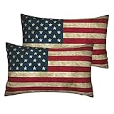 housse de coussin americain Tissu : fabriquées à partir d'un matériau semblable à du lin, ces housses de coussin à imprimé drapeau américain offrent une sensation douce et confortable, ce qui les rend parfaites pour se détendre. Le tissu dissimule efficacement les vieux motifs d'oreillers, donnant un look frais.