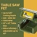 Proxxon Table Saw Fet for Precision Cuts - Adjustable Blade, Extendable Table, Low Noise Motor, 110-120V AC - 37070