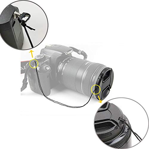 58mm Lens Cap for Canon EOS 850D 250D Rebel T8i SL3 W/EF-S 18-55mm f/3.5-5.6,for NIKKOR 70-300mm f/4.5-6.3G for Nikon D3500 and Other 58mm Lens-2Packs - Image 4
