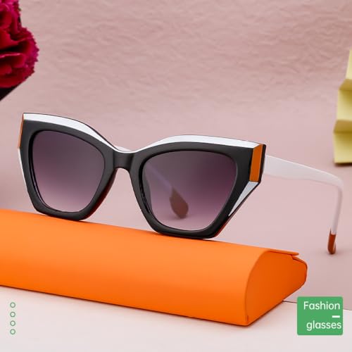 Lunettes de soleil carrées œil de chat pour femmes et hommes punk vintage
