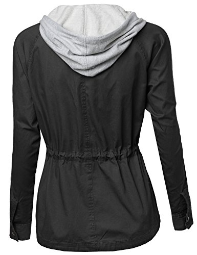 Awesome21 Women's Causal Boyfriend Over-Sized Utility Anorak Jacket2