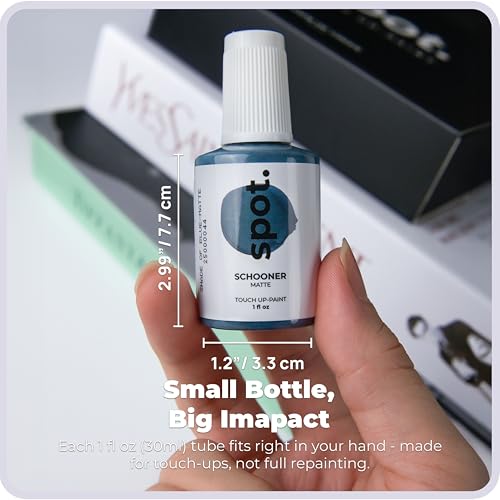 Image of spot. Touch-Up Paint | Matte Finish for Cabinets, Walls, Doors & Furniture | Multi-Tone Blue Repair Kit | Quick-Dry, Self-Priming, Low-Odor, Eco-Friendly | No-Sanding or Primer Needed | 3 Pack