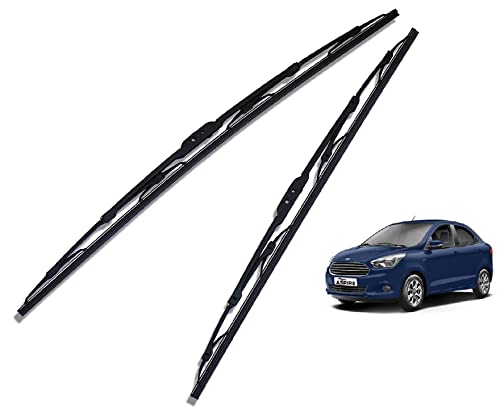 Image of Euro Care Metal Type Wiper Blade Compatibility with Figo Aspire Windshield Car Wiper Blade Size D-22,P-16
