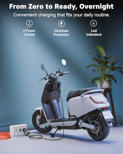 Image of FEDUS 16amp 3000 Watts Heavy Duty High Load Capacity Electric Power Extension Switch Board Cord with MCB Switches, 25 Meter Cable for Microwave Oven,EV Charger Charging,Iron Press,Induction Stove,AC