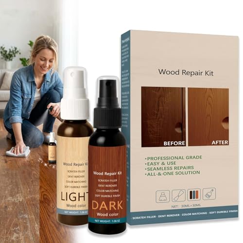 Wood Floor Cleaner & Polish Restorer, Dual-Tone Wood Floor Repair