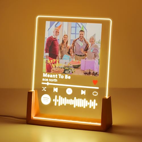 OCFTERY Spotify Plaque Personalized Gifts for Women Men -Choose Your Photo & Song for Unique Customizable Gifts for Couples - Custom Gifts for Boyfriend Girlfriend