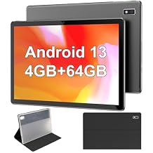 BYYBUO Tablet,10.1 inch Android 13 Tablets,4GB RAM 64GB ROM,1280x800 IPS HD Touchscreen,5000mAh Battery, Dual Camera,WiFi,Bluetooth,Tablet with Case