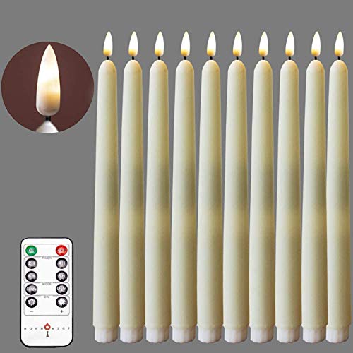 Nonno & Zgf 10Pack Flameless Wedding Taper Candle With 2 Remote, Led Battery Operated Candles, Ivory Wax Coverd, 11-Inch, For Candle Holders And Candlesticks, Patry, Hotel, Windows Candles #TOP9