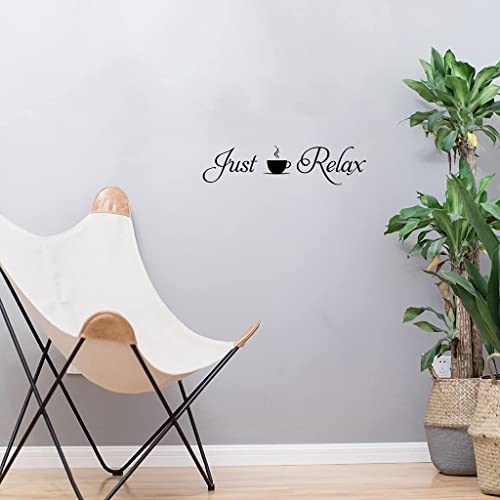 Adecns Just Relax Wall Decal Removable Vinyl Mural Wall Stickers For Yoga Room Coffee Store Shop Dining Room #TOP2
