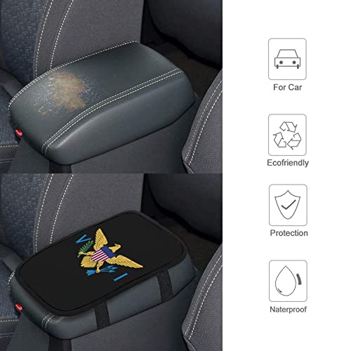 Feionagy Us Virgin Islands Flag Car Center Console Pad, Universal Waterproof Car Armrest Seat Box Cover, Car Interior Accessories, Auto Armrest Cover Protector For Most Vehicle, Suv, Truck, Car #TOP7