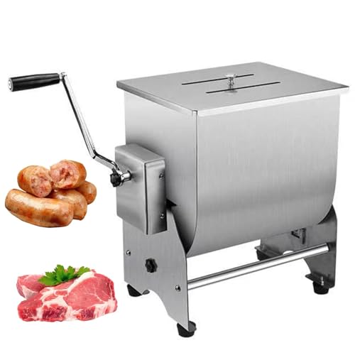 Ręczny mikser do mięsa do kurczaków, ryb, przetwarzania wołowiny, maszyna kuchenna ze stali nierdzewnej z pojemnikiem, łatwy w użyciu do nadziewania i mielenia