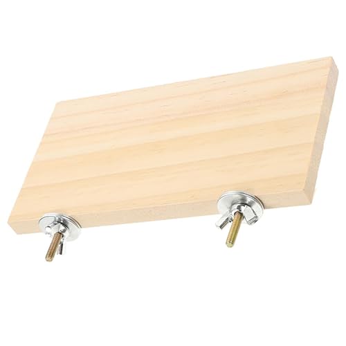 Abaodam Plateforme Accessoire Sûr et Robuste pour Cage à Oiseaux en Bois Khaki pour Perroquets et Perruches, pour Petits Animaux Se Reposer et Jouer