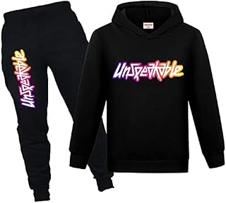 NILKOOZ Boys Tracksuit Hoodies Sweatshirt and Pants 2Pcs YouTube Gamer Kids Casual Clothing Sets Age 1-13 Years